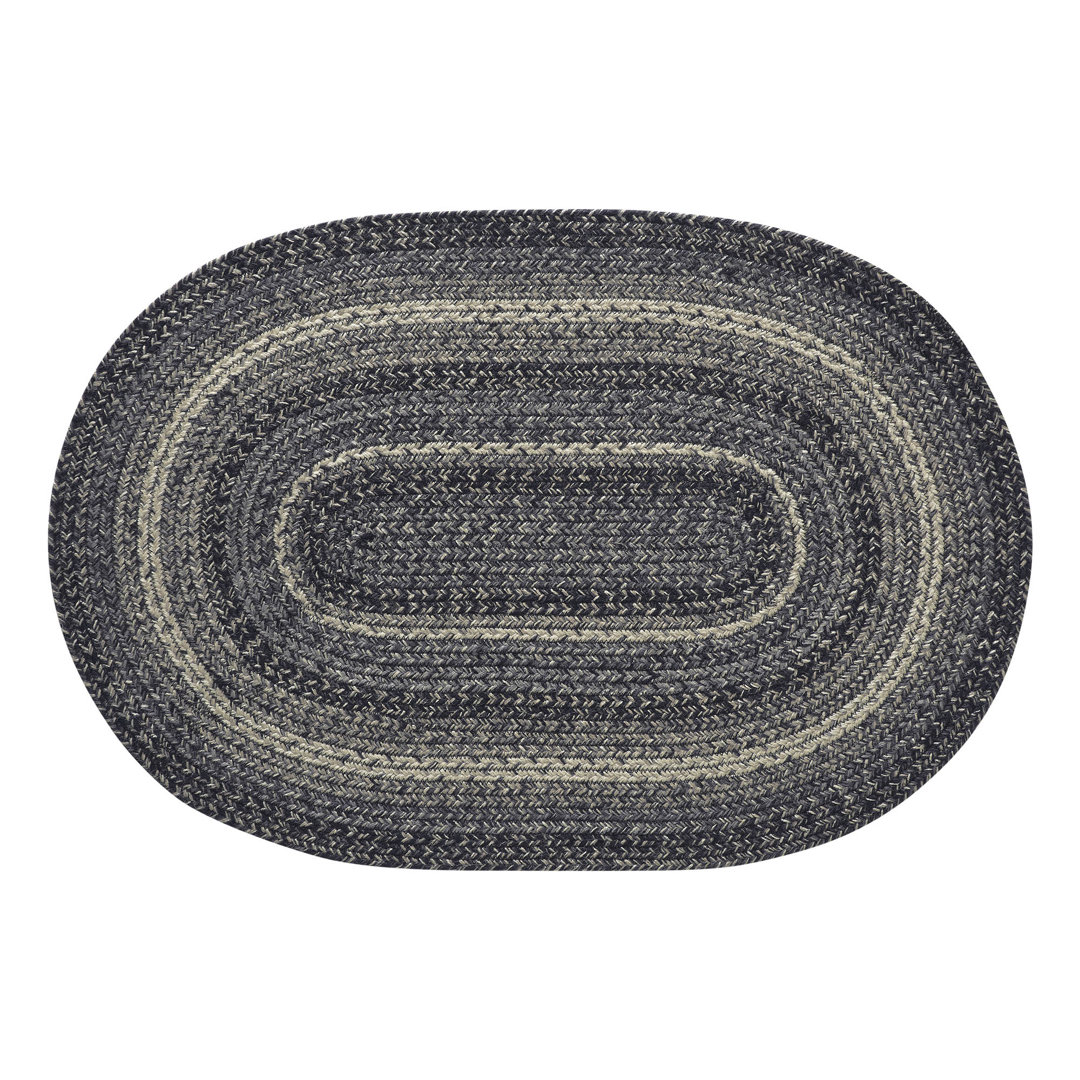 Oval Handmade Area Rug in Black/White VHC Brands Rug 