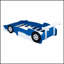 Lit plateforme en forme de voiture de course avec roulettes, durable et amusant pour les chambres d'enfants et les chambres à thème.-1347798368