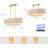 6-Light Oval Shell Crystal Linear Chandeliers