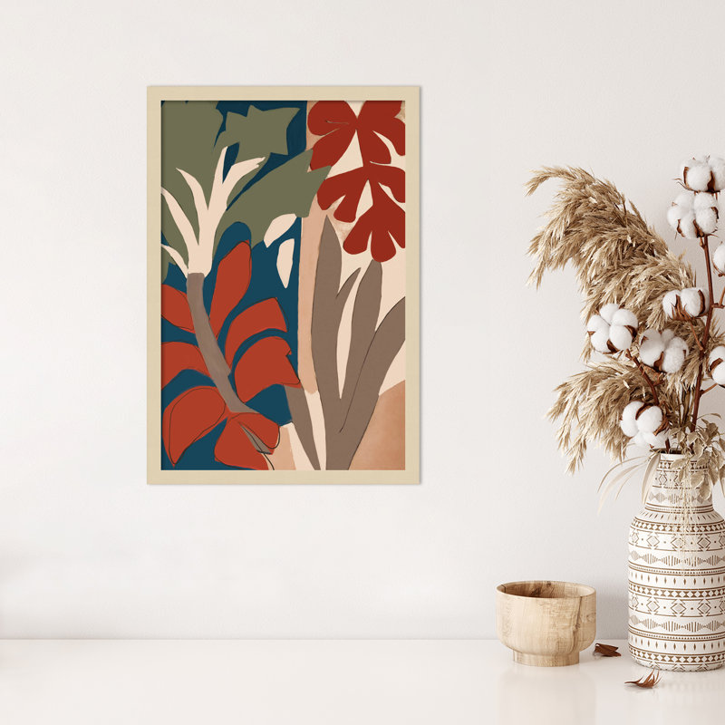 "Botanical Impression No 1" encadré sur papier par Treechild Print, Brun, H 25 po x l 17 po