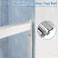 Porte de douche sans cadre de 56 à 60 po x H 58 po - verre trempé de 6 mm, cadre en aluminium réglable, poignée de barre à serviettes et film antidéflagrant-114516613