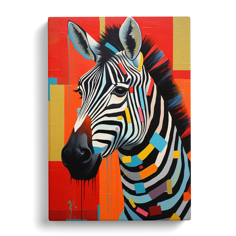 Zebra Constructivism - Print, 76cm H x 50cm W x 3cm D