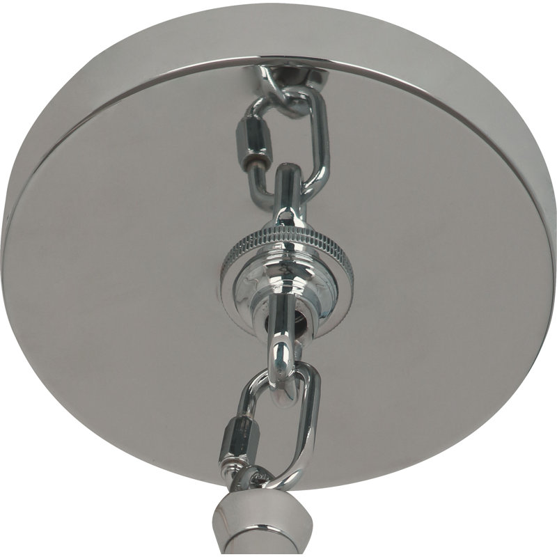 Luminaire suspendu Wheatley, Transparent, Chrome poli