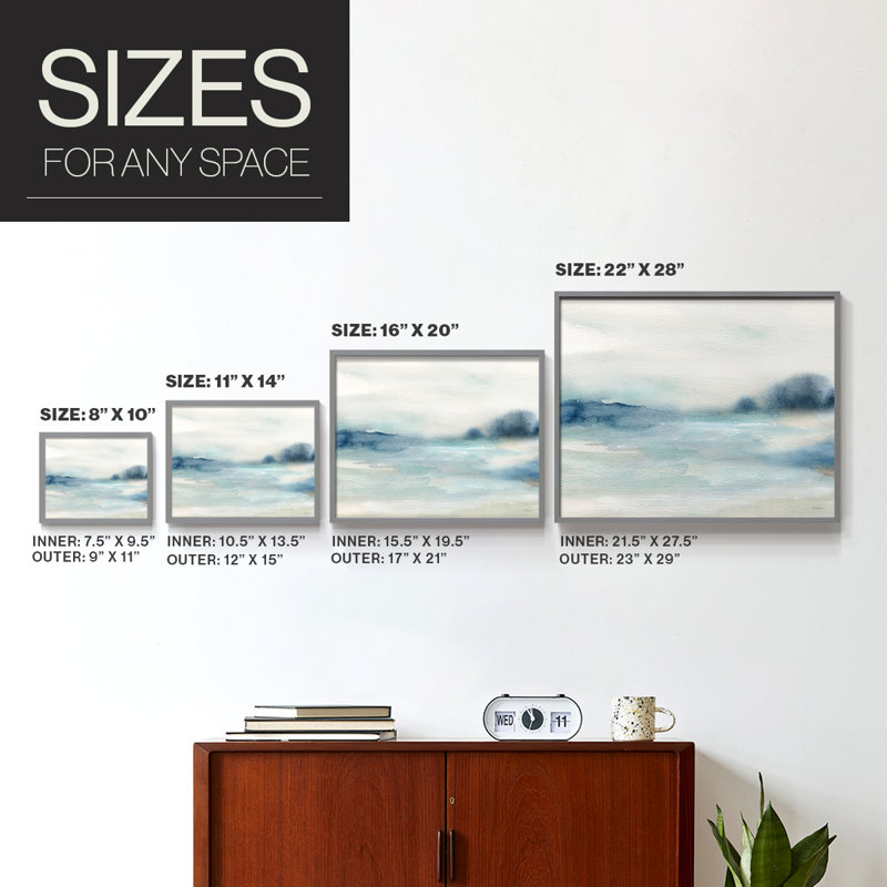 Simply Soft Morning -Framed Print - Restickable, H 22 po x l 28 po, Gris