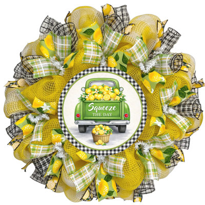 Spring Wreath With Lemons Squeeze The Day