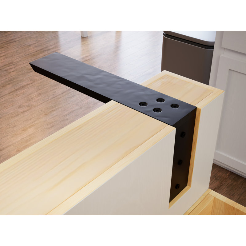 Granite-Compatible Matte Finish Kitchen Countertop Support Bracket 18"