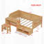 Lit de jour simple en bois avec tablettes de rangement et casiers-1823156227