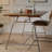 Modern Nut-Brown Rectangular Solid Wood Dining Table-1155057400
