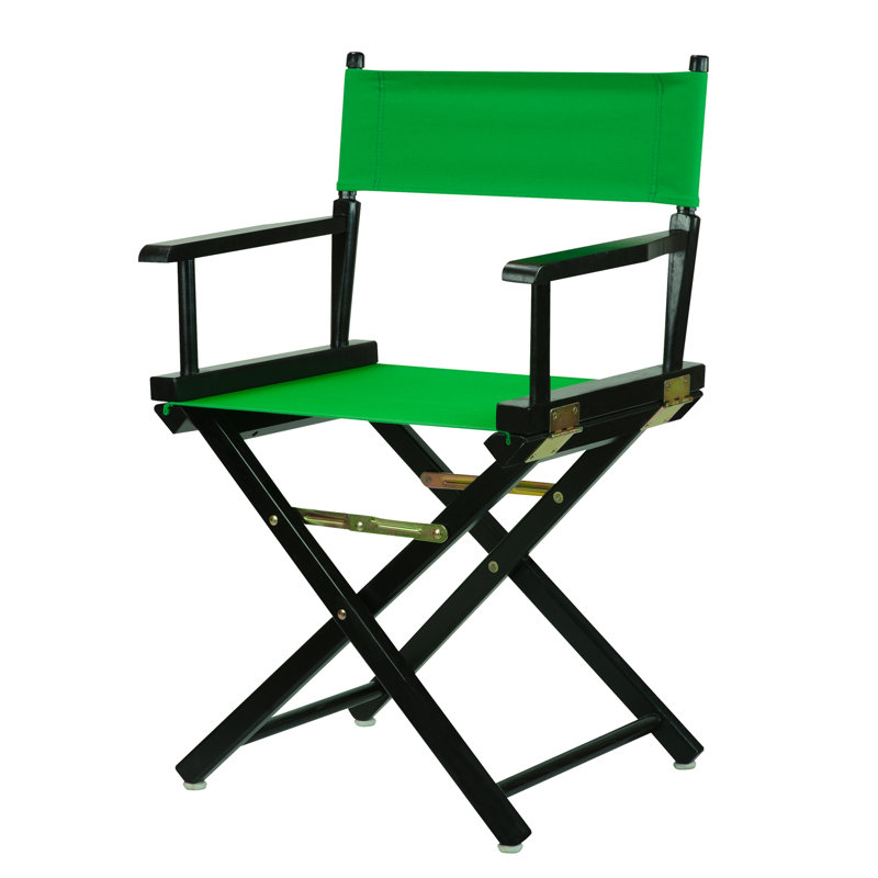 Chaise de réalisateur pliante 18 po, Vert, Noir, noir, noir, noir