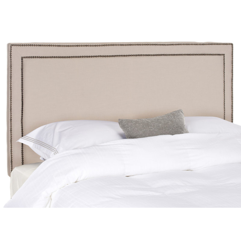 Dominick Upholstered Headboard, Full, Linen Navy