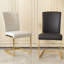 Chaise en simili cuir et acier Modern Parsons-744856643