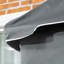 Serviteur de valet pour l'extérieur Outsunny, porte-serviettes de piscine, tablette, panier, rangement en osier de rotin PE sur roulettes, gris