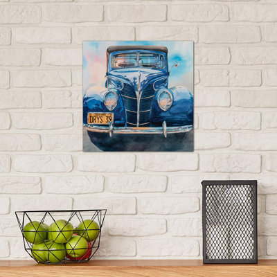Surfin Woodie 1 Piece Wrapped Canvas Painting