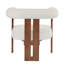 Chaise d'appoint moderne rembourrée avec accoudoirs ronds-125576065
