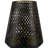 Laser-Cut Diamond Pattern Iron Table Lamp With Base - 11" - Black