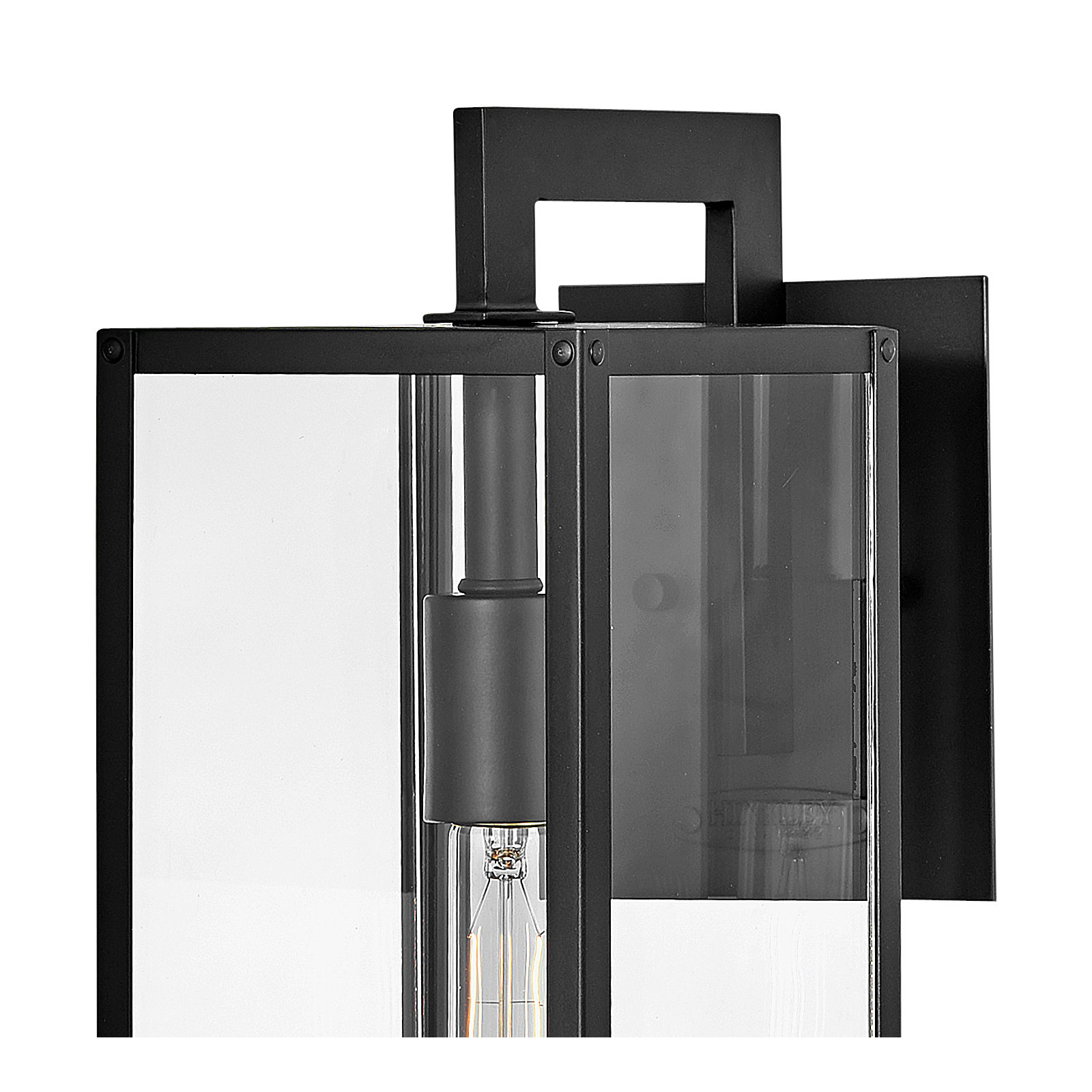 Caliana Single Light Outdoor Wall Light, Black, 18.5" H x 6" W x 9" D
