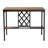 Baxton Studio Vintner Industrial Brown And Black Pub Table With Built-In Wine Cage