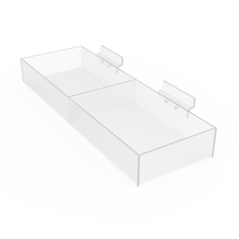 Panier de rangement en lattes de verre 16,5 po x 5,5 po