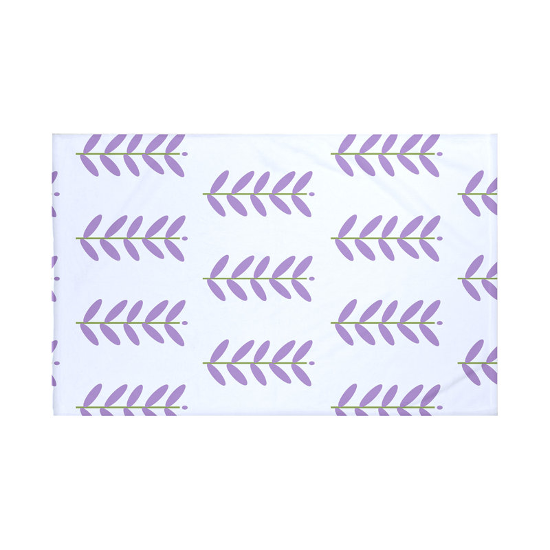 Jeté Petal Pusher, L 60 po x l 50 po, Chiné (aigue-marine / mauve)