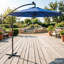 10 ft offset patio umbrella, with solar lights-661793805