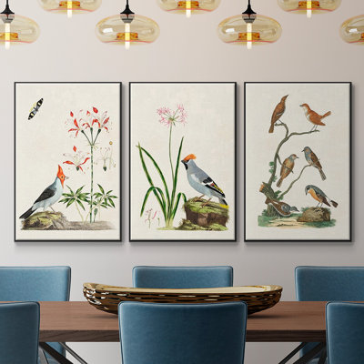 Oiseaux antiques dans la nature IV, 3 pièces