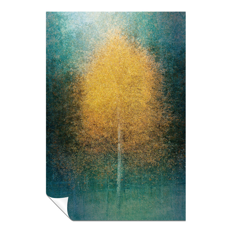 Panther Print Fine Art Prints Painterly Yellow Tree in Autum Artistic Unframed Poster, Pictures for Home Walls, Bedroom, Living Room & Bathroom Decor 1 Piece Wall Art