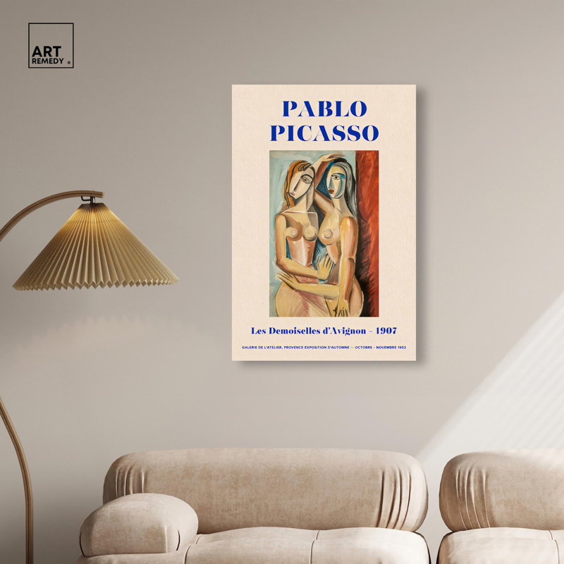 Célèbre reproduction d'art sur toile par Picasso, H 36 po x l 24 po, Toile tendue avec châssis