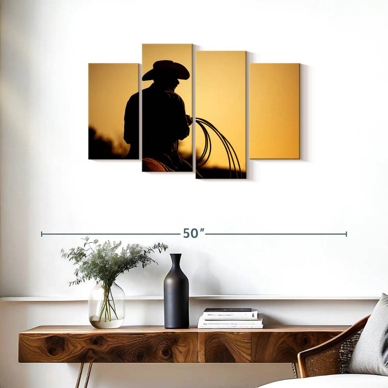 Lelar Cowboy With Lariat, 22" H x 36" W