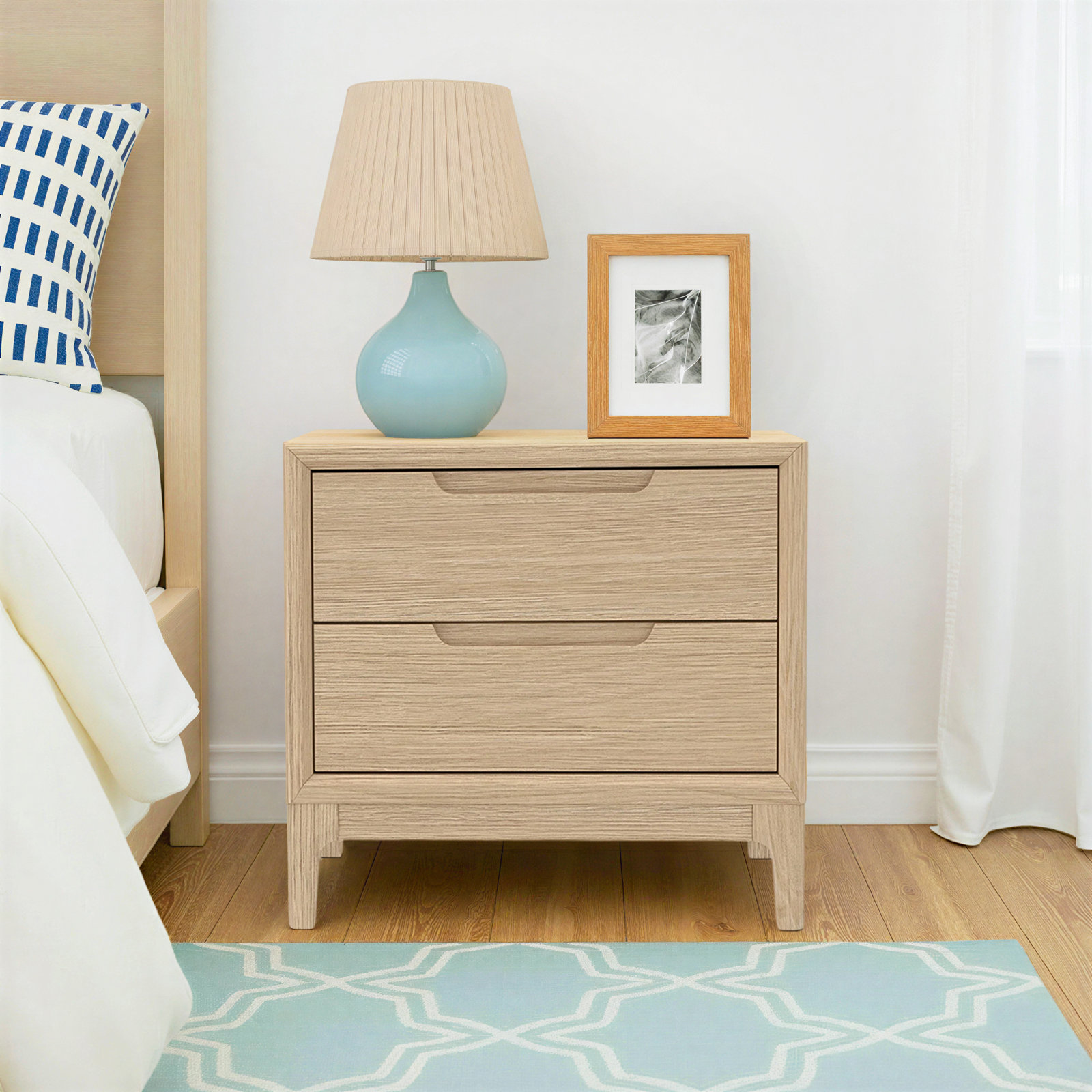 Rise 2 - Drawer Nightstand, Light Oak
