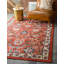 Tapis terre cuite à motif floral Britannia-28878822
