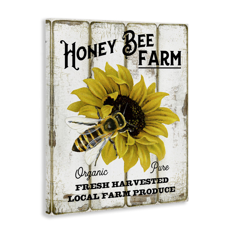 Art mural sur toile «Honey Bee Farm» par Creatif Belle bp-597_CN, H 30 po x l 24 po