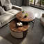 Ensemble de tables basses rondes Light Luxury