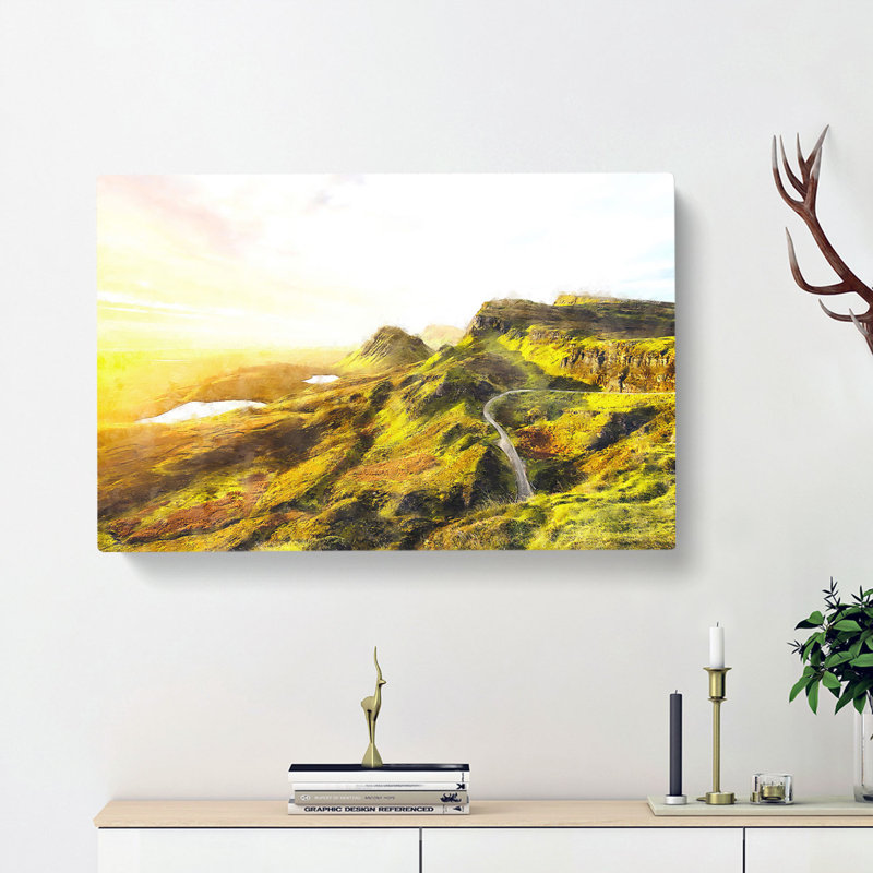 Road Through The Isle Of Skye In Scotland - Wrapped Canvas, 45cm H x 76cm W x 4cm D