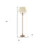 60" Four Light Traditional Shaped Floor Lamp With Beige Square Shade-710237008