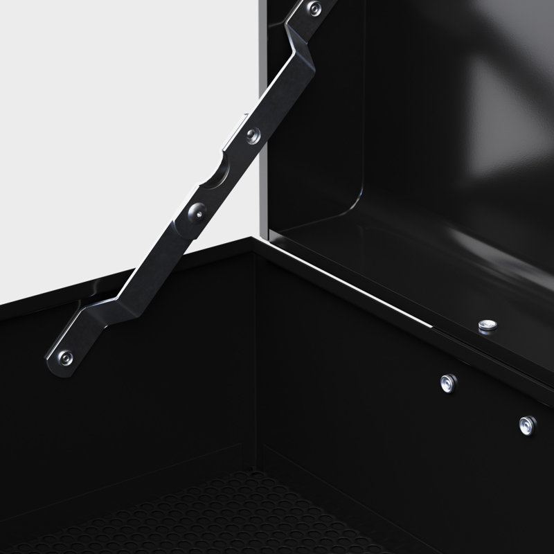 23.6" Metal Tool Box with Top Case, Ball Bearing Slides
