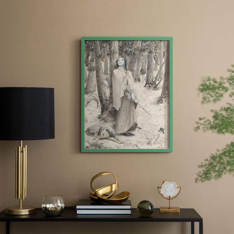 «Vintage Landscape II», reproduction encadrée - bois massif, Vert, H 15 po x l 12 po