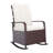 Wicker Outdoor Rocking Chair, Patio Recliner With Adjustment Backrest, PE Rattan Lounge Chair With Adjustable Footrest And Cushions For Garden, Backyard, Porch-1220574177