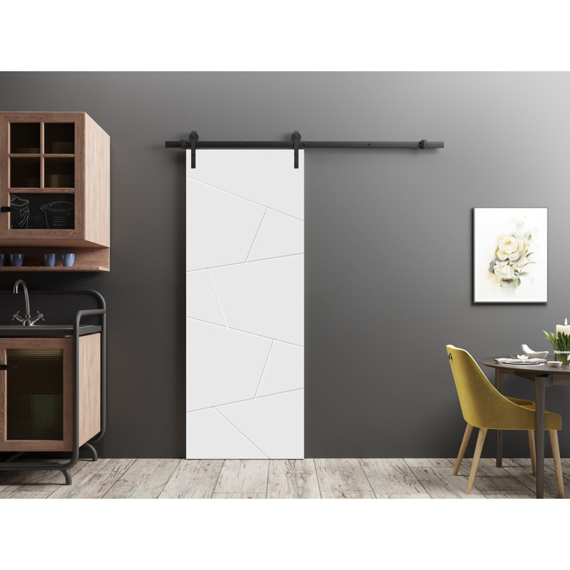 Porte de grange en bois lambrissé sans trousse de quincaillerie d’installation, 28 po x 80 po