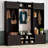 79.1'' Wide Modern Black Hall Tree – 4-in-1 Entryway Bench With 8 Cubbies, 7 Coat Hooks & 2 Adjustable Shelves, Anti-tip Kit, Durable Mdf, Easy Assembly For Hallway/living Room/mudroom-1281839214