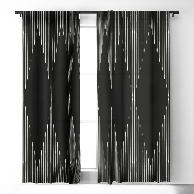 Rideau occultant en polyester Yasa, L 50 po x L 108 po