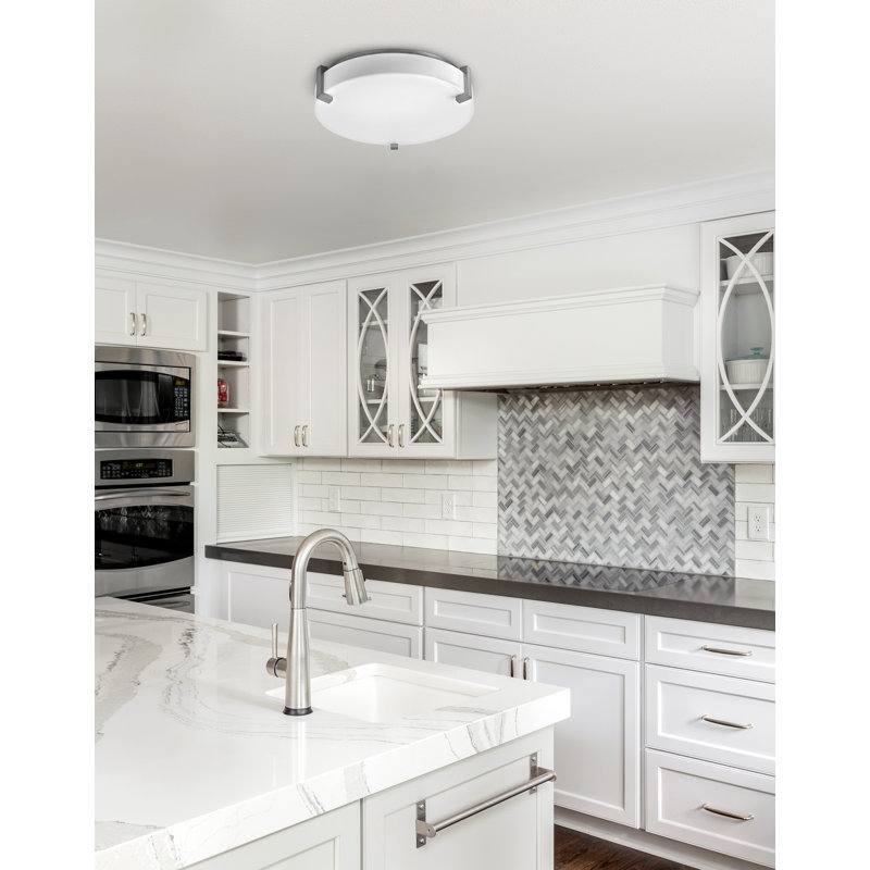 Flush Mount, 3.5'' H x 16'' W 16'' D, Metallic Bronze
