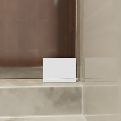 Glass To Header Mount Shower Door Hinge Elite Header 3/8" and 1/2" Glass Thickness White Finish