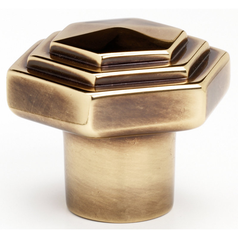 Geometric Knob, Polished Antique