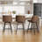 Modern Swivel Upholstered Counter Stool with Durable Metal Frame-338239150