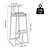 Height Counter & Bar Stools With Metal Frame(Set Of 3)-882675561