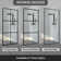 34 In. W X 72 In. H Fixed Framed Shower Door In Matte Black Finish With Patterned Glass