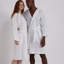 Cotton Gender Neutral Mid-Calf Bathrobe with Pockets and Hood-16565425-16565426