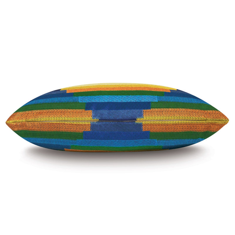 Embroidered Rayon/Viscose Reversible Throw Pillow