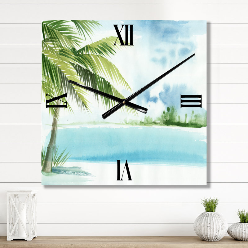 Horloge murale Palm Beach Resort at Dawn I, Grand