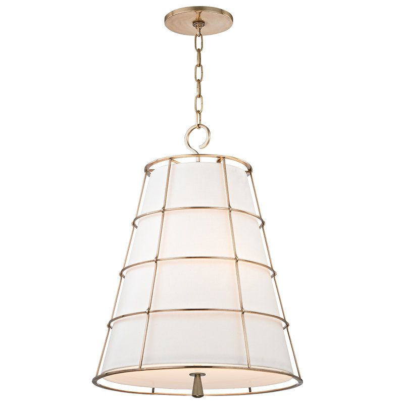 Jace 3 - Light Single Pendant, Aged Brass, 21.5" H x 17.75" W